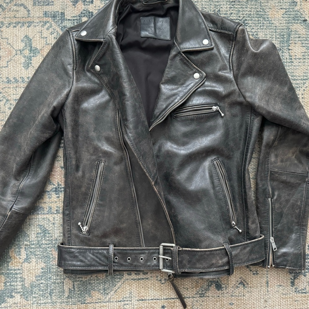 All Saints X-Small Leather Jacket